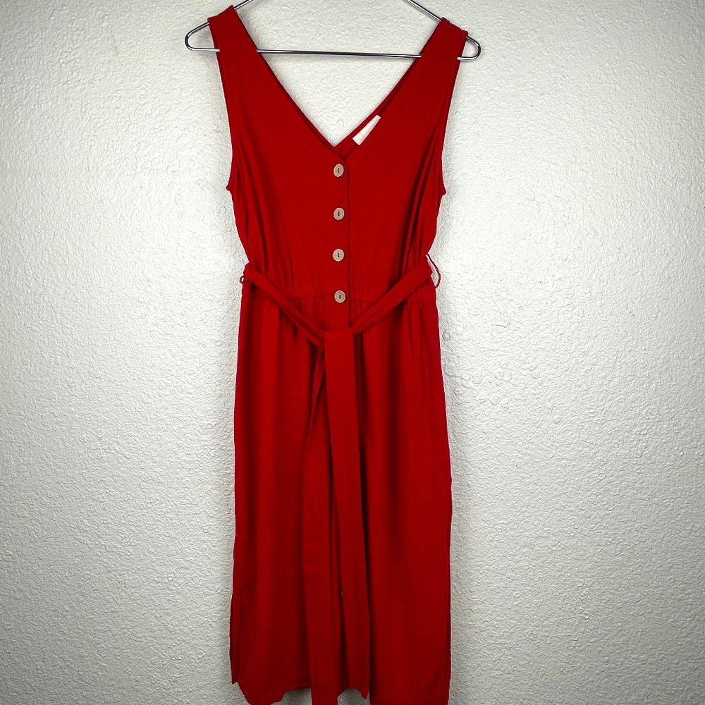Universal Thread Red Button-Down Mini Dress Nwot - image 1